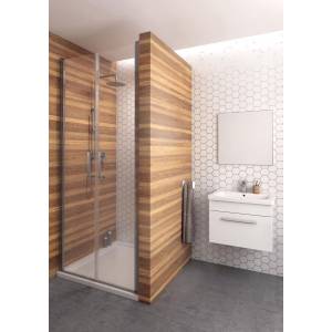 Распашная двустворчатая дверь в нишу/ комбинируемая с боковиной Aquaform Missisipi